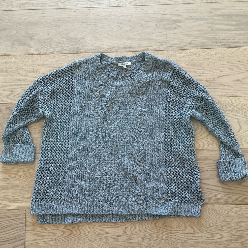 Madewell wide knit 3/4 sleeve sweater